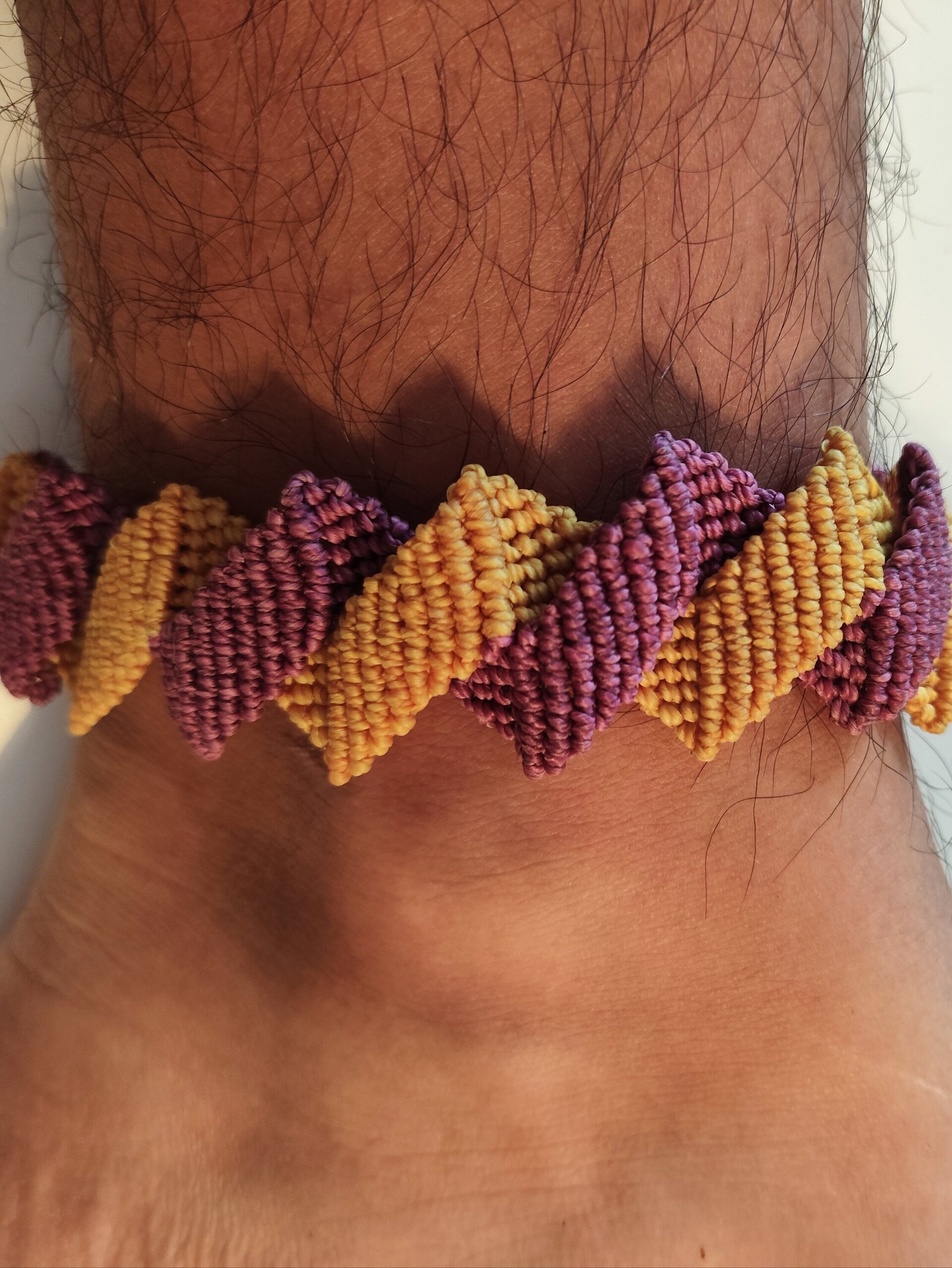 Tobillera zigzag - macramé - 2