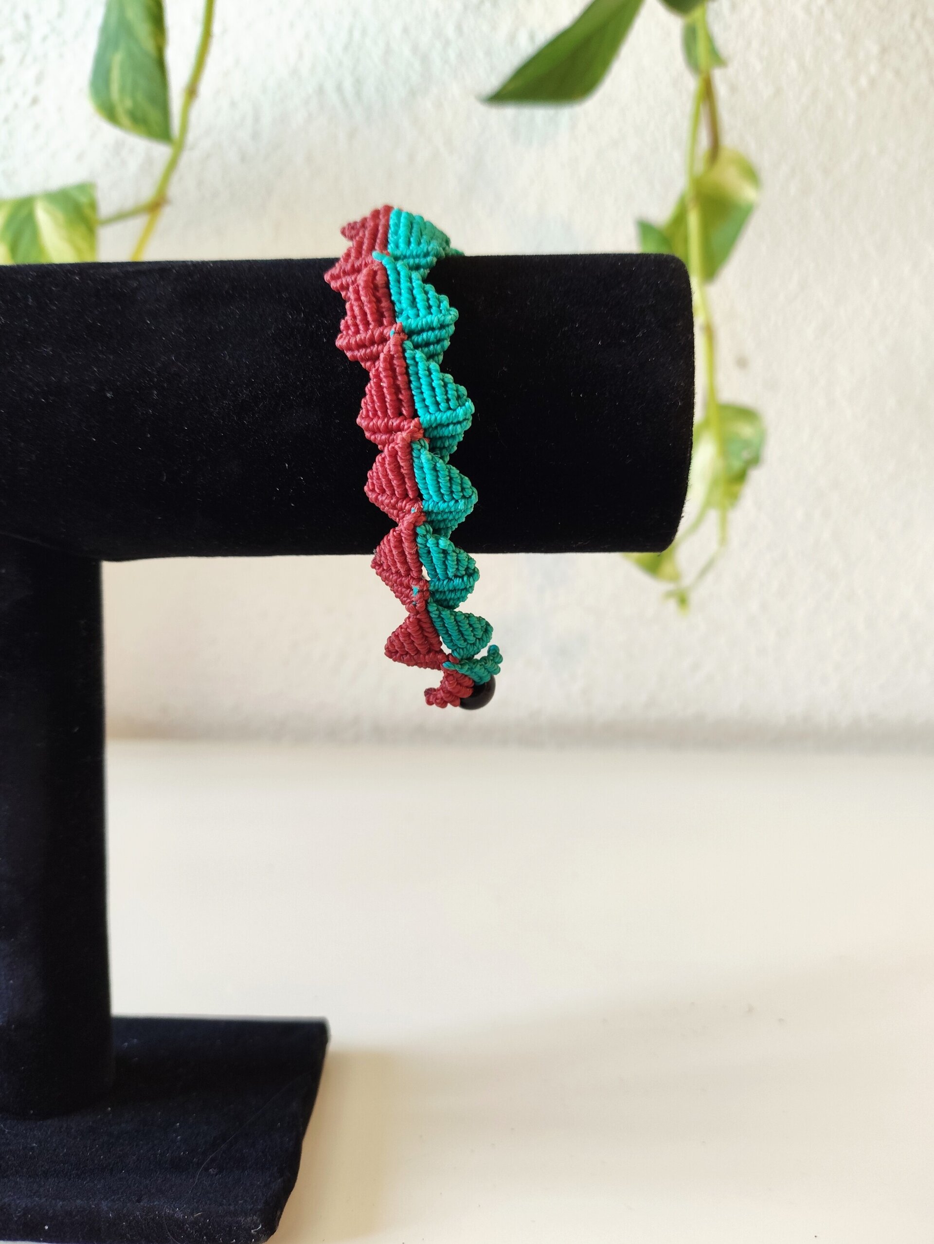 Pulsera rombos - macramé - 3