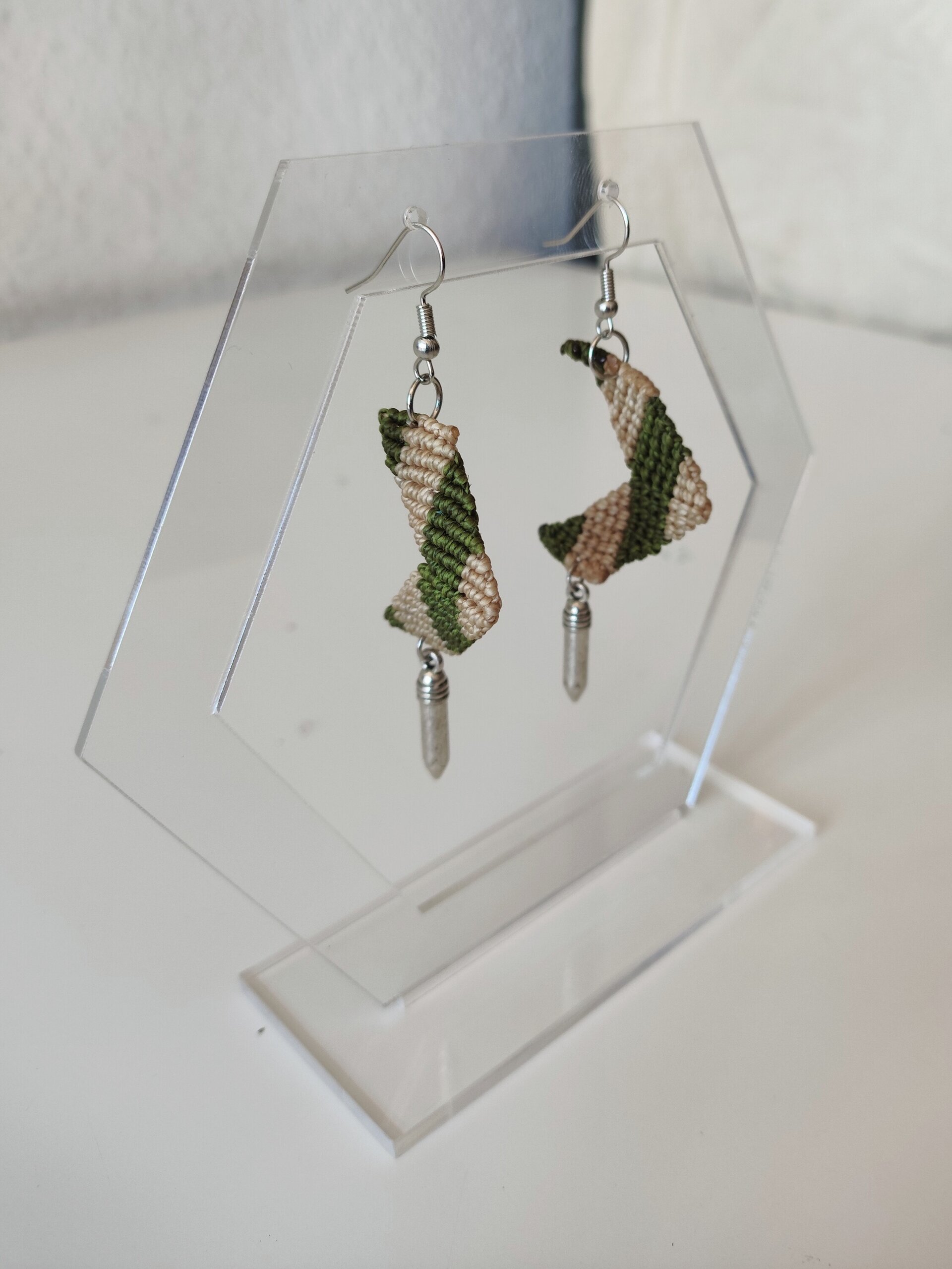 Pendientes flecha - macramé y tótem - 2
